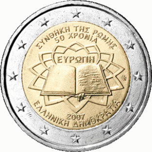 2 EURO 2007	Verdrag van Rome	UNC Griekenland